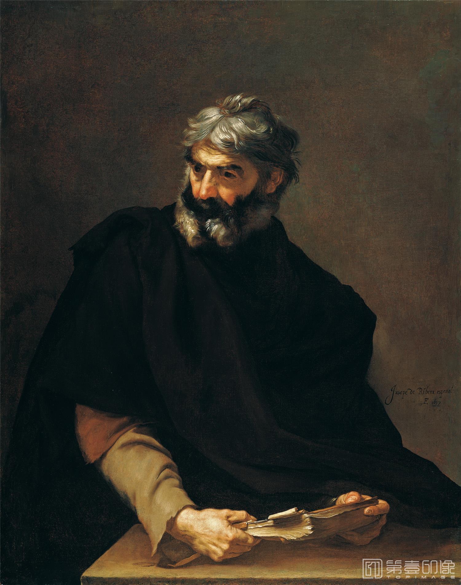 油画-列支敦士登皇家美术馆-Jusepe de RiberaProtagoras of Abdera-295